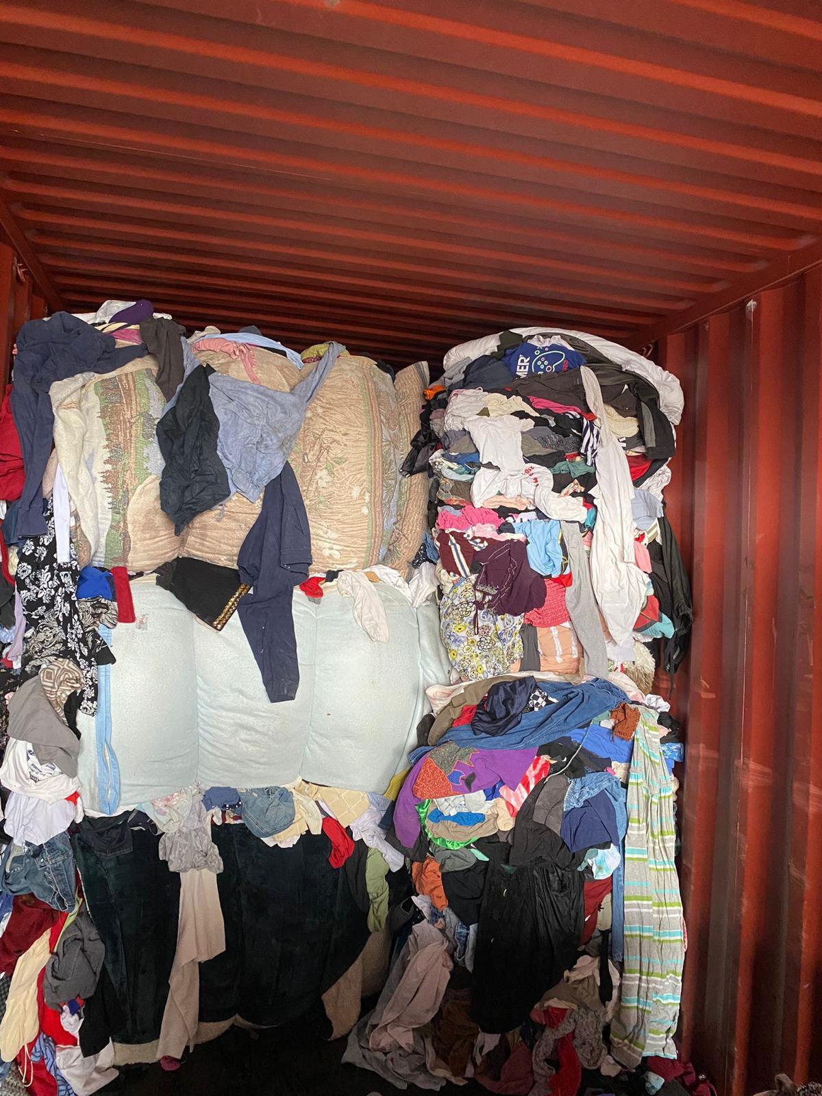 Bales packed for export